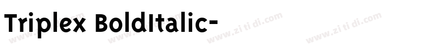 Triplex BoldItalic字体转换